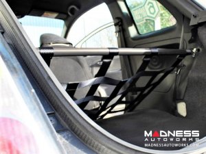 FIAT 500 Rear Harness Bar w/ Net - Black Bar w/ Red Net
